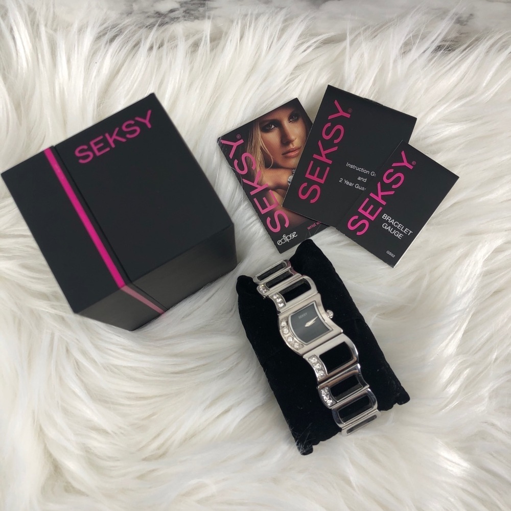Seksy Crystal & Mother of Pearl Bracelet Watch